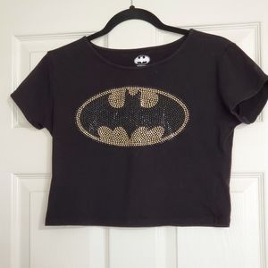 DC Comics Batman crop top studded logo sz.Lg.